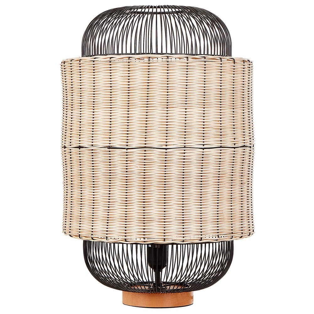 Lampa stołowa rattanowa naturalna z czarnym TANGANYIKA
