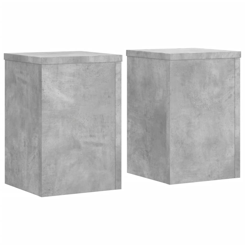 Stojak na rośliny 2 szt. Betonowy szary 25 x 25 x 35 cm