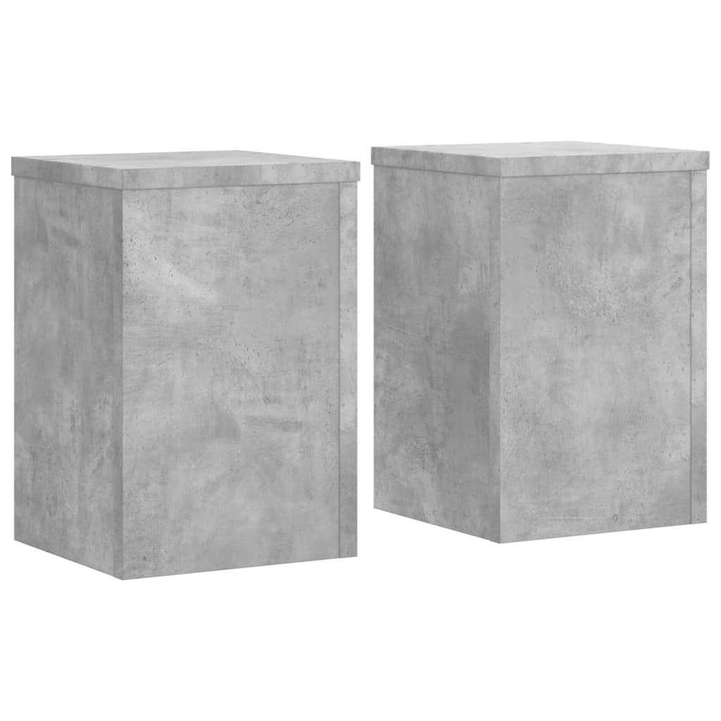 Stojak na rośliny 2 szt. Betonowy szary 20 x 20 x 30 cm