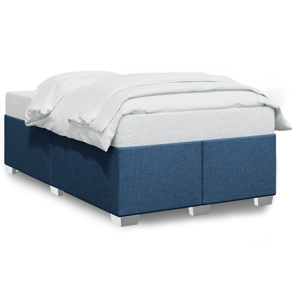 Rama łóżka, niebieska, 120x190 cm, obita tkaniną Lumarko!