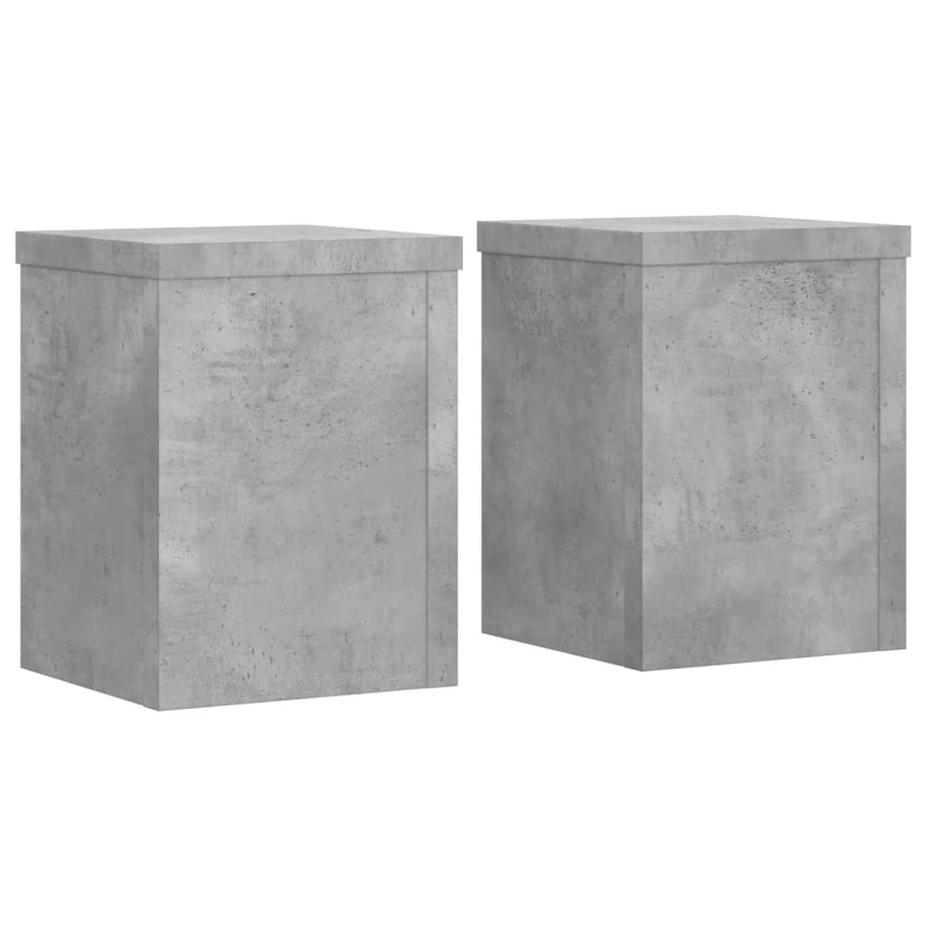 Stojak na rośliny 2 szt. Betonowy szary 15 x 15 x 20 cm