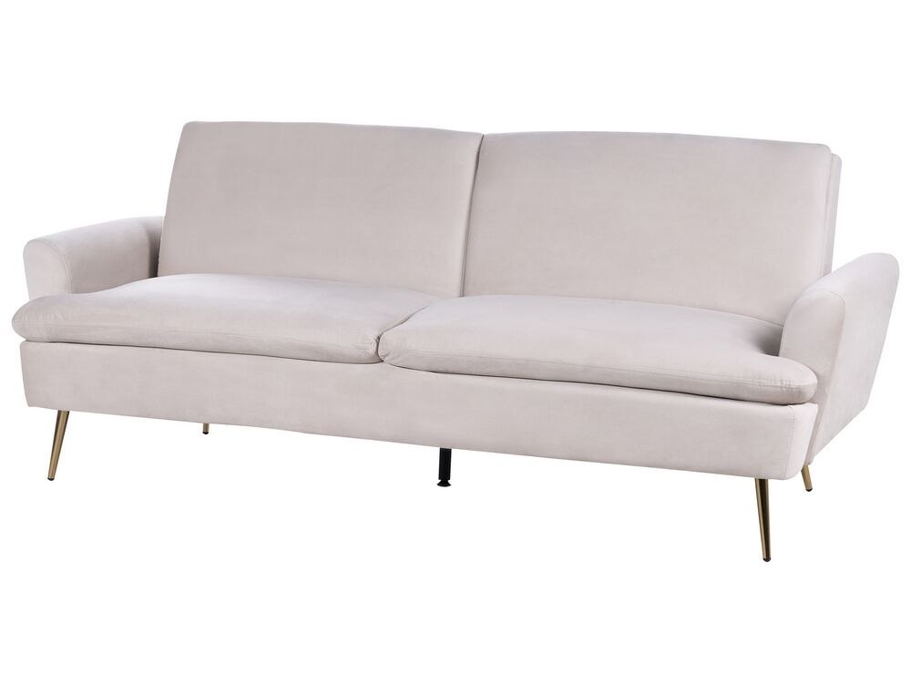 Sofa rozkładana VETTRE Jasnobeżowy Welur