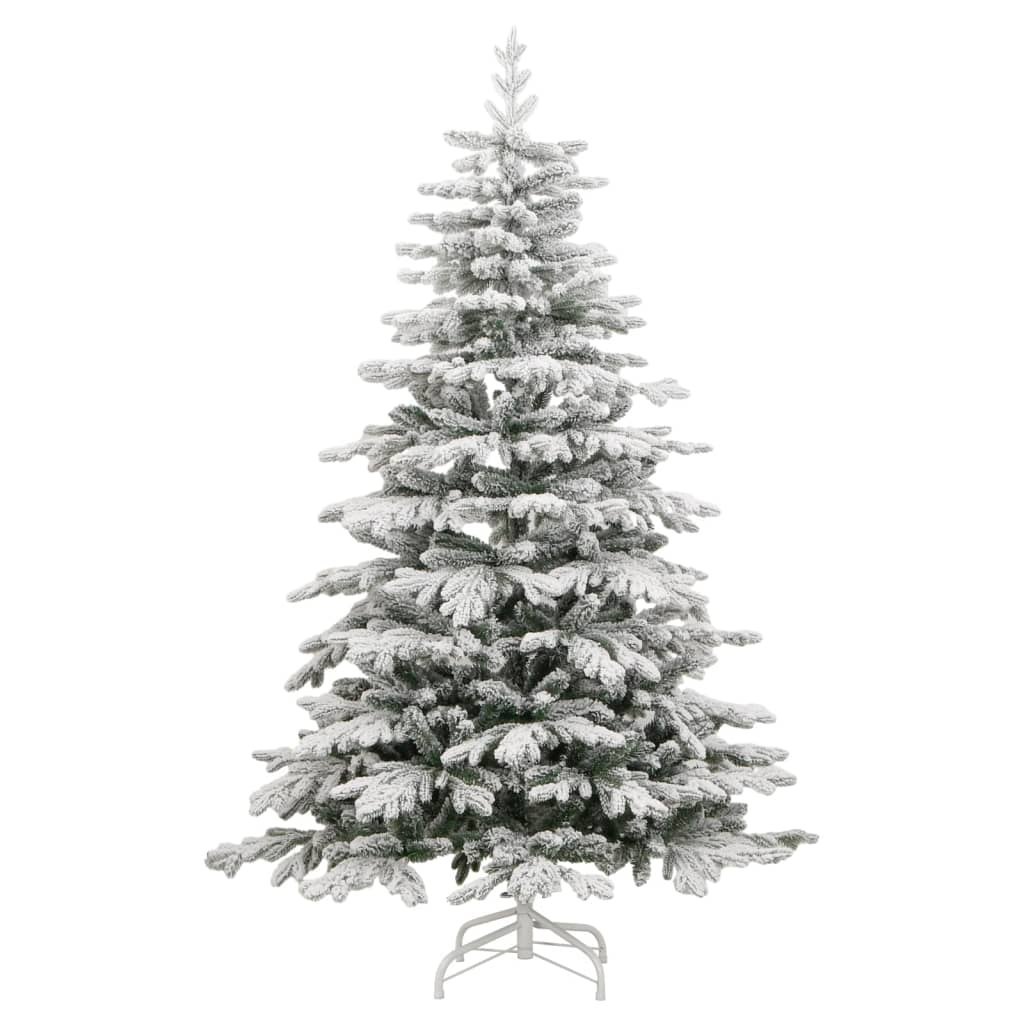 Sztuczna choinka zawiasowa, ośnieżona, 210 cm