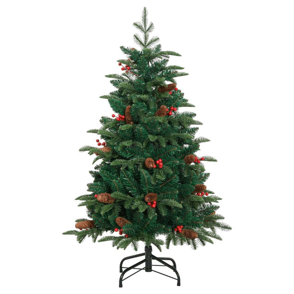 Sztuczna choinka zawiasowa z szyszkami i jagodami, 150 cm Lumarko!