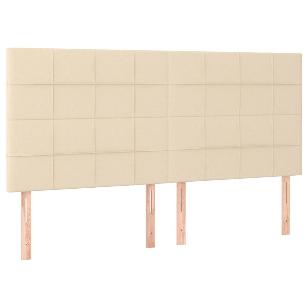 Zagłówki do łóżka, 4 szt., kremowe, 100x5x78/88 cm, tkanina Lumarko!