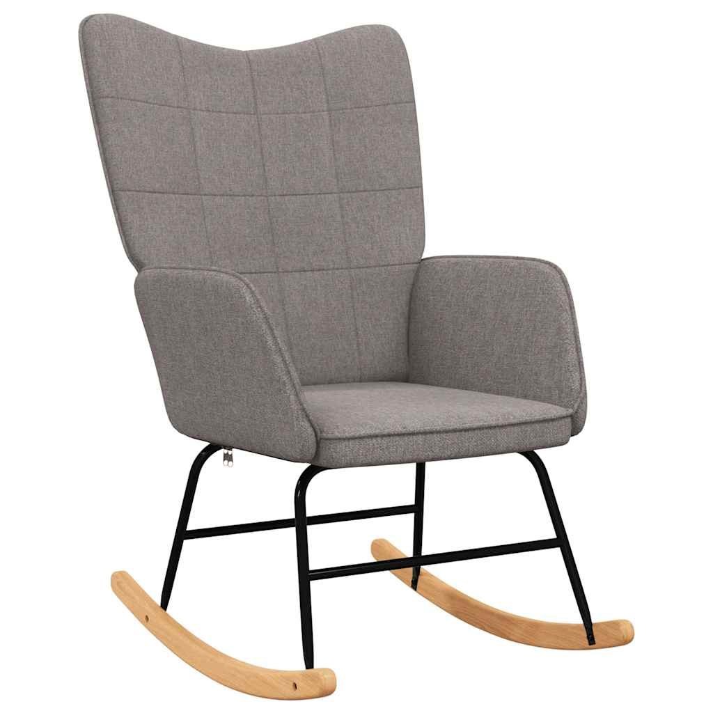 Fotel bujany, kolor taupe, tapicerowany tkaniną Lumarko!