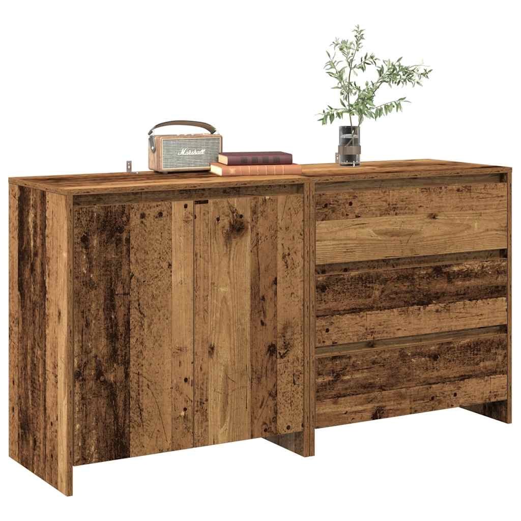 2-częściowy szafka, stare drewno, 60x30x75cm, materiał drewnopochodny Lumarko!