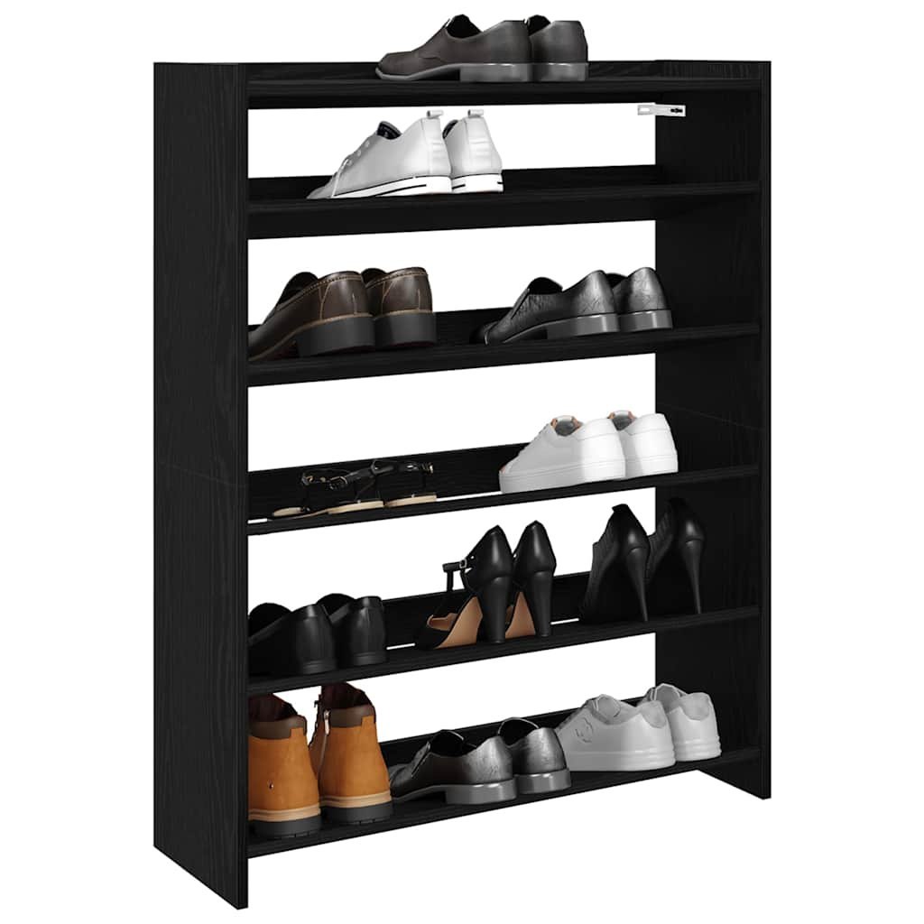 Stojak na buty, czarna, 80x25x100 cm, materiał drewnopochodny Lumarko!