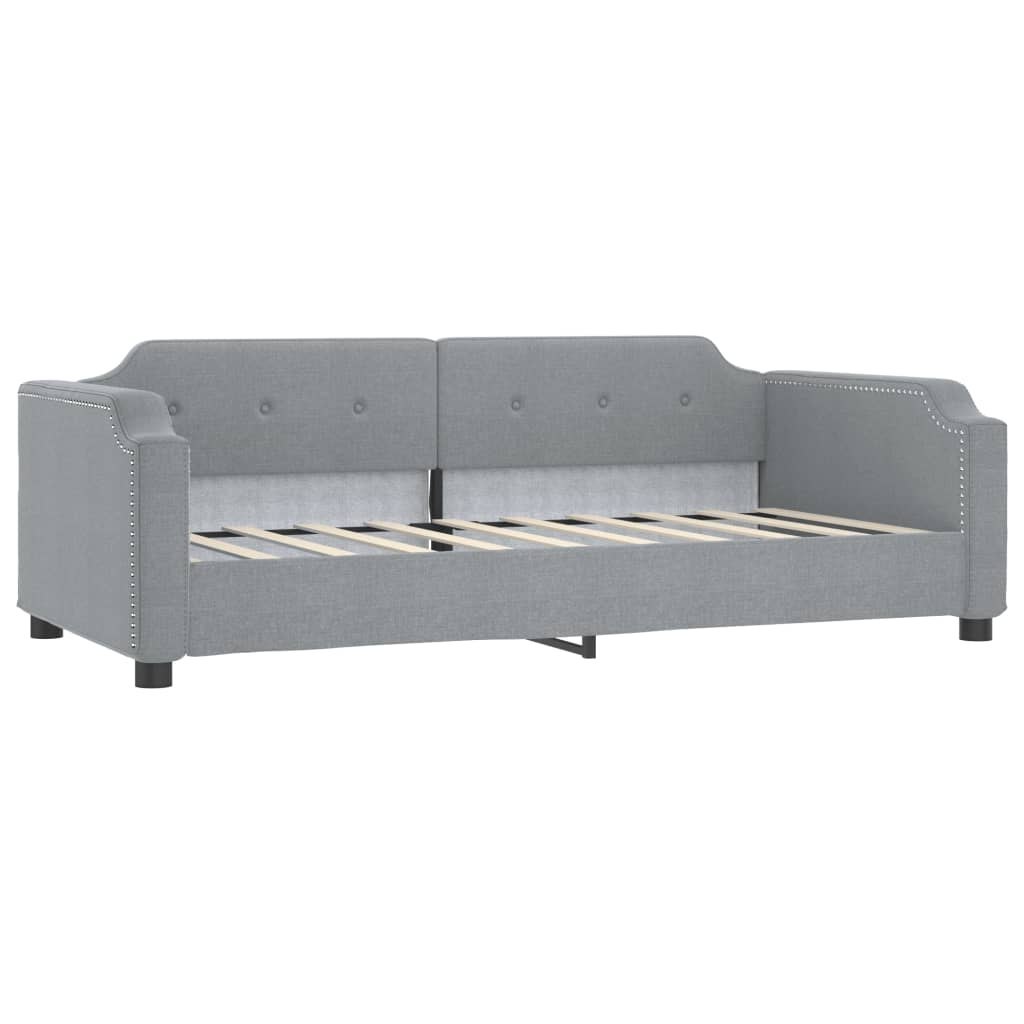 Sofa z funkcją spania, jasnoszara, 100x200 cm, obita tkaniną  Lumarko!