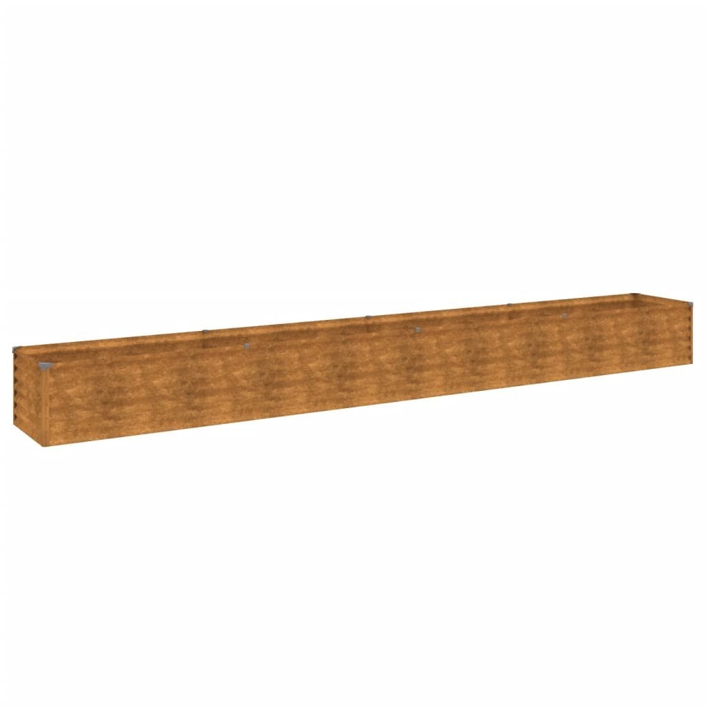 Podwyższona grządka ogrodowa 386x50x36 cm, stal Corten