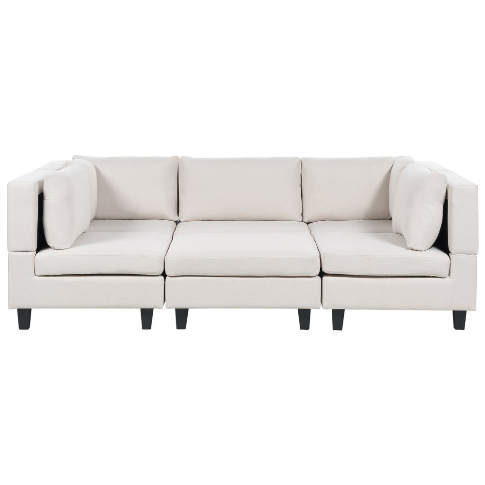 Sofa modułowa 5-osobowa z otomaną jasnobeżowa UNSTAD