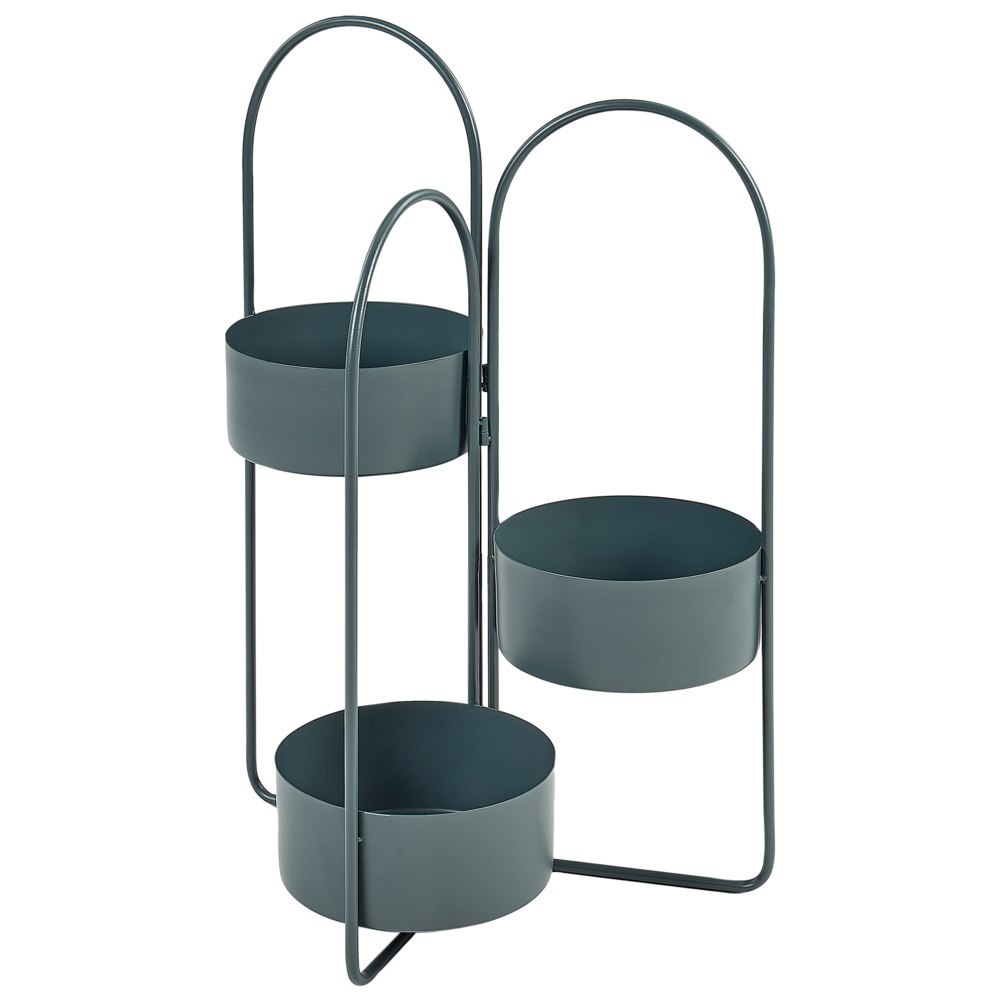 Stojak na kwiaty COLUTENA Metal 56 cm Ciemnoniebieski