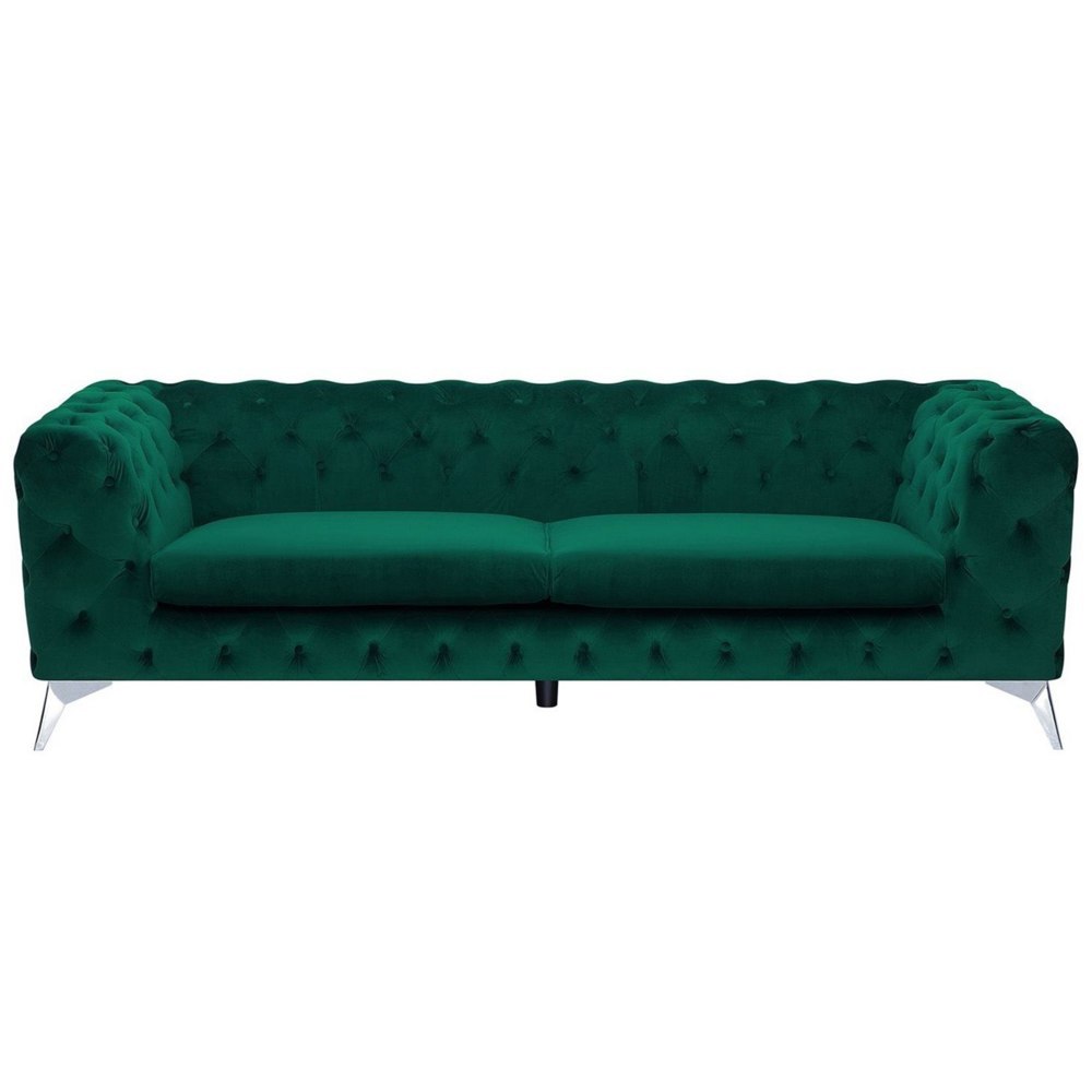 Sofa 3-osobowa welurowa szmaragdowa SOTRA