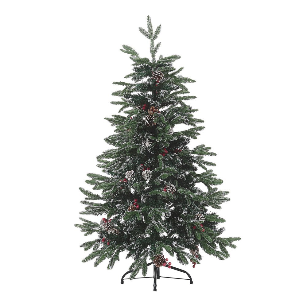 Ośnieżona sztuczna choinka 120 cm zielona DENALI