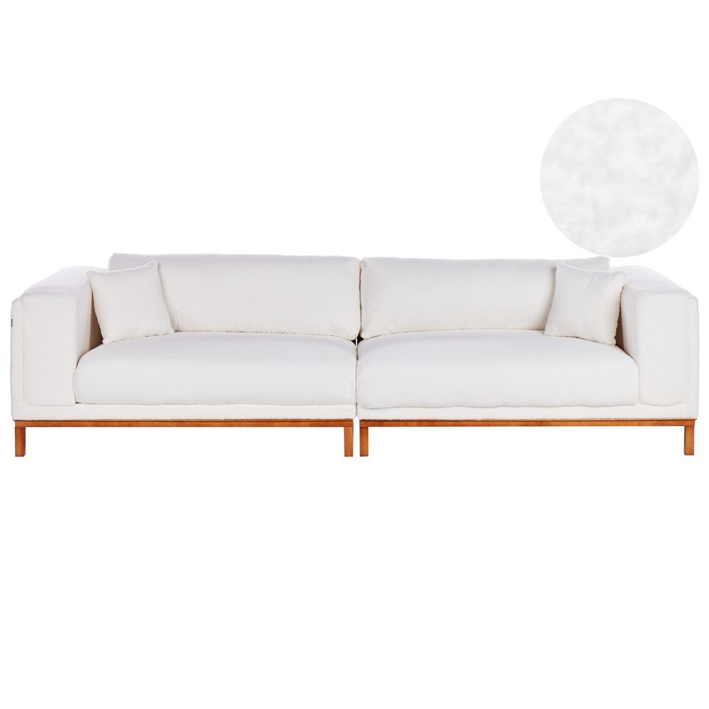 Sofa 4-osobowa boucle złamana biel VENG