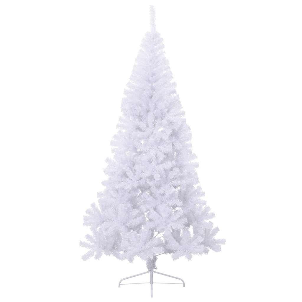 Sztuczna choinka ze stojakiem, połówka, biała, 180 cm, PVC Lumarko! Lumarko!