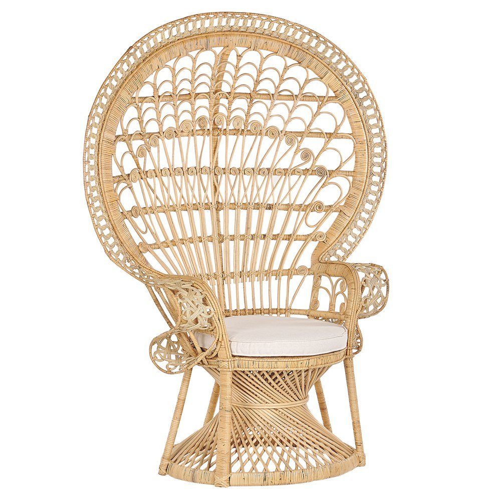 Fotel paw EMMANUELLE Rattan Naturalny