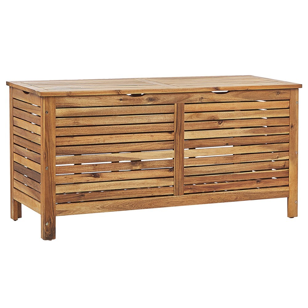 Skrzynia ogrodowa RIVIERA Drewno akacjowe 130 cm 48 cm Jasnobrązowy