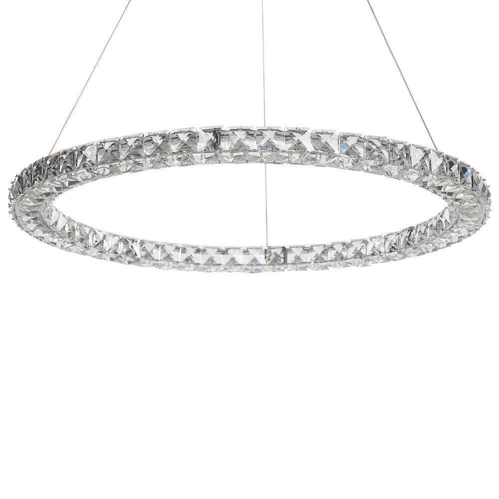 Lampa wisząca LED MAGAT Kryształ Srebrny