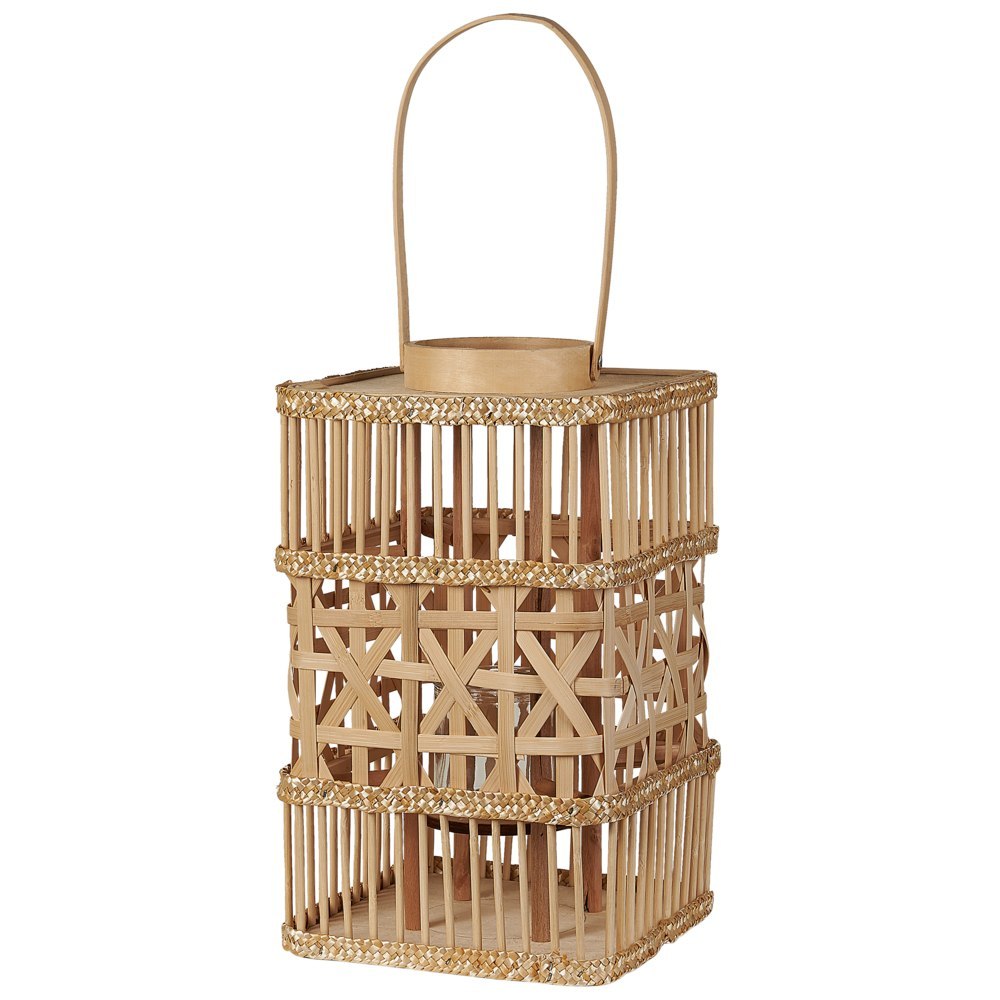 Lampion LUMBIS Drewno 54 cm Naturalny
