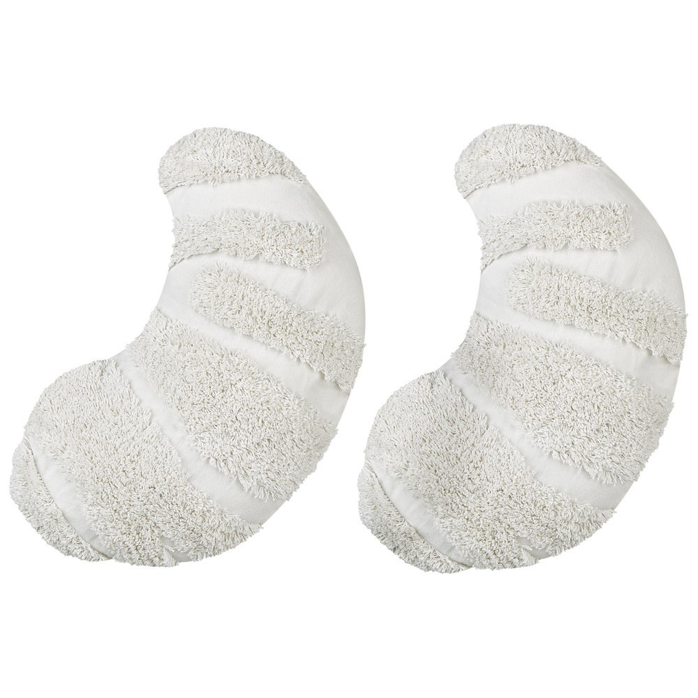 Zestaw 2 poduszek dekoracyjnych SNOWDROP Bawełna 40 x 25 cm Biały Dla dzieci