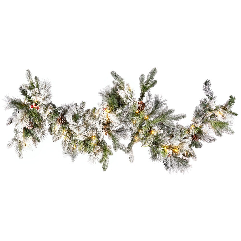 Ośnieżona girlanda LED 180 cm biała WHITEHORN