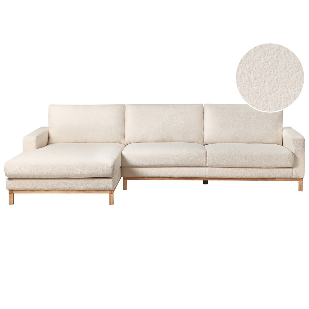 Narożnik prawostronny boucle biały SIGGARD