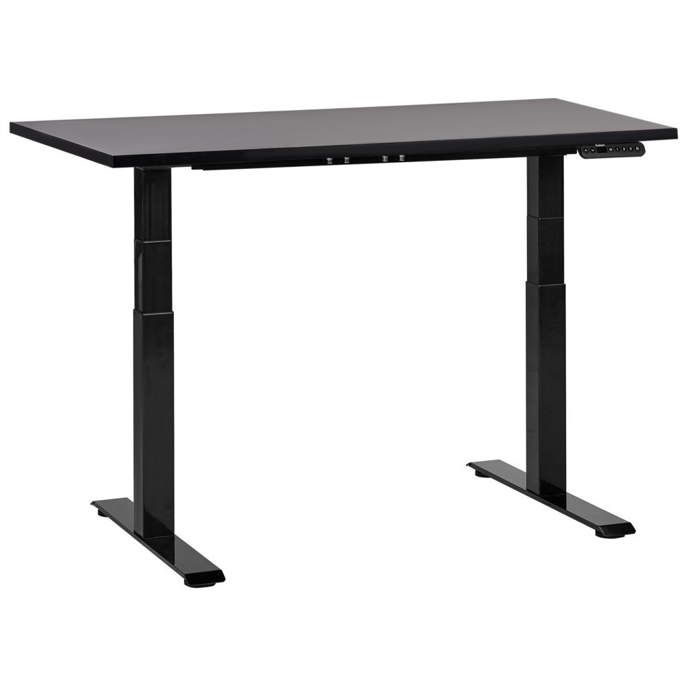 Biurko regulowane elektrycznie 120 x 72 cm czarne DESTINES