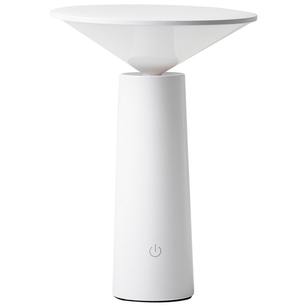 Bezprzewodowa lampa stołowa LED LEVIRA Ze ściemniaczem Metal Biały