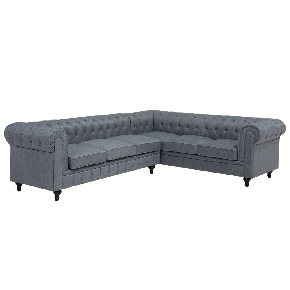 Narożnik lewostronny szary CHESTERFIELD