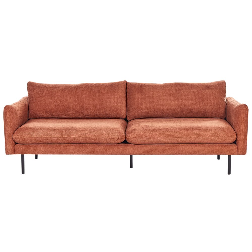 Sofa tapicerowana 3-osobowa złoty brąz