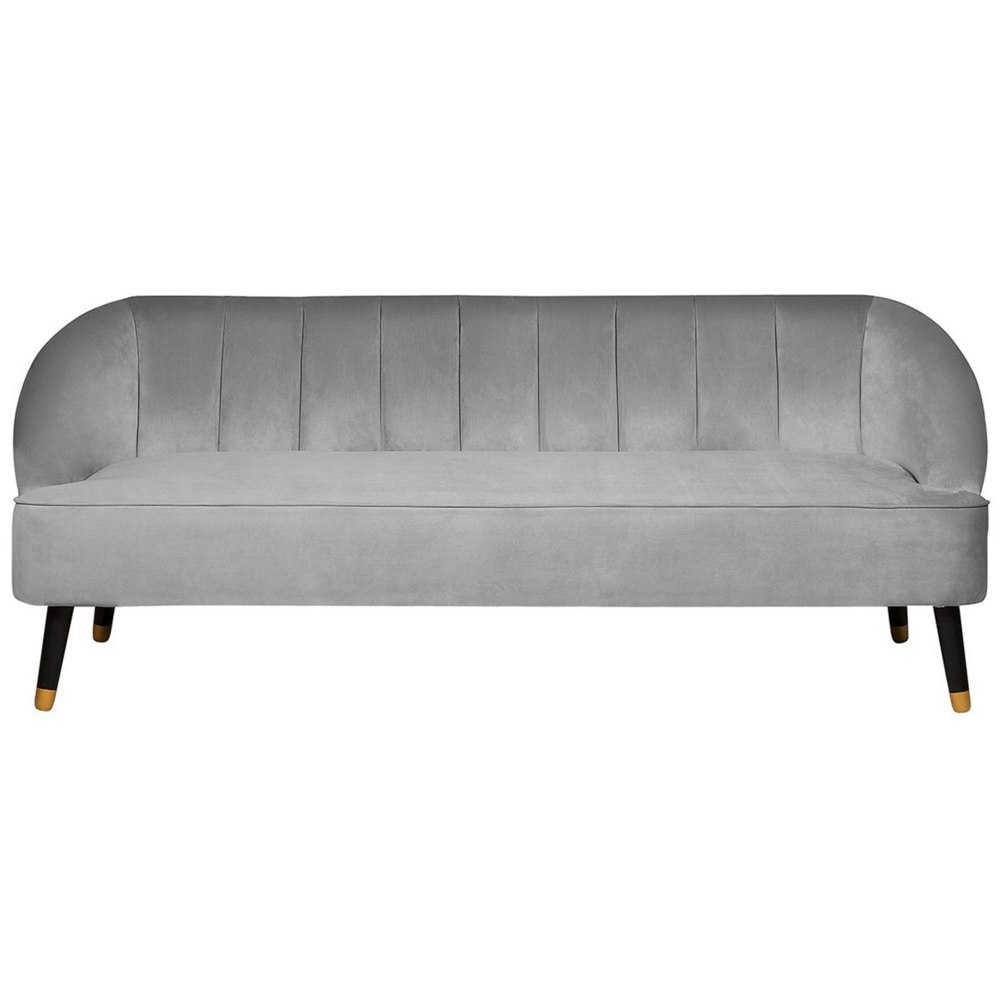 Sofa 3-osobowa welurowa szara ALSVAG