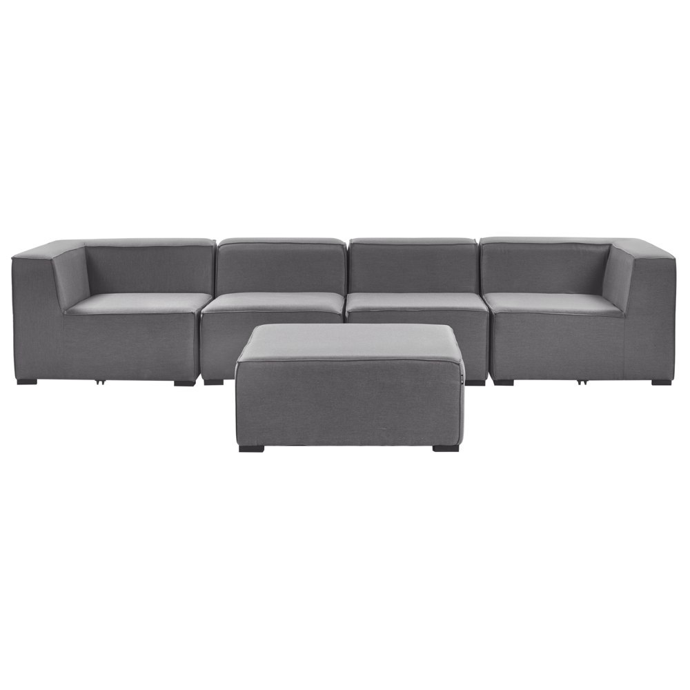 Sofa ogrodowa z otomaną dla 4 osób AREZZO Modułowy Szary