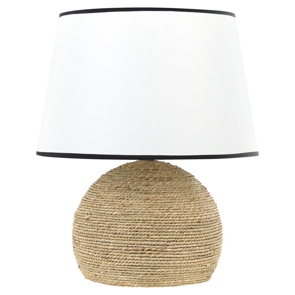 Lampa stołowa GROWEE Plecionka Biały