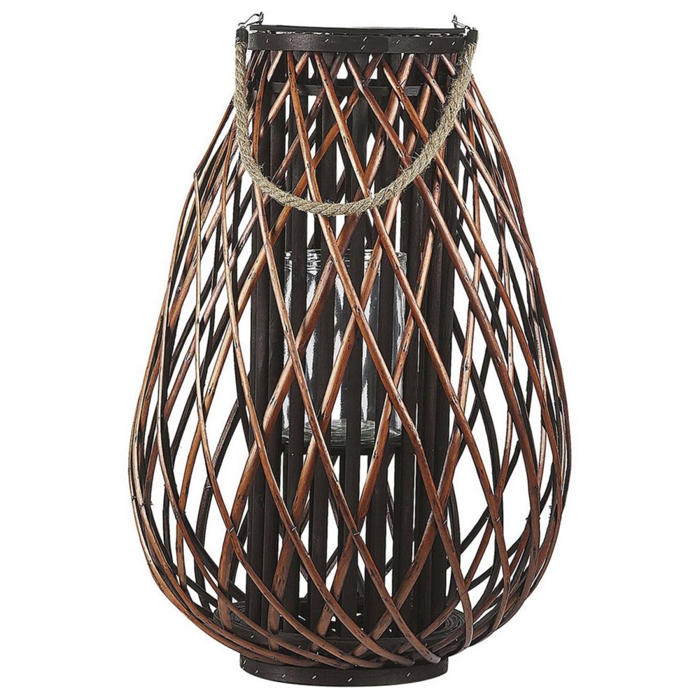 Lampion KIUSIU Drewno 60 cm Brązowy