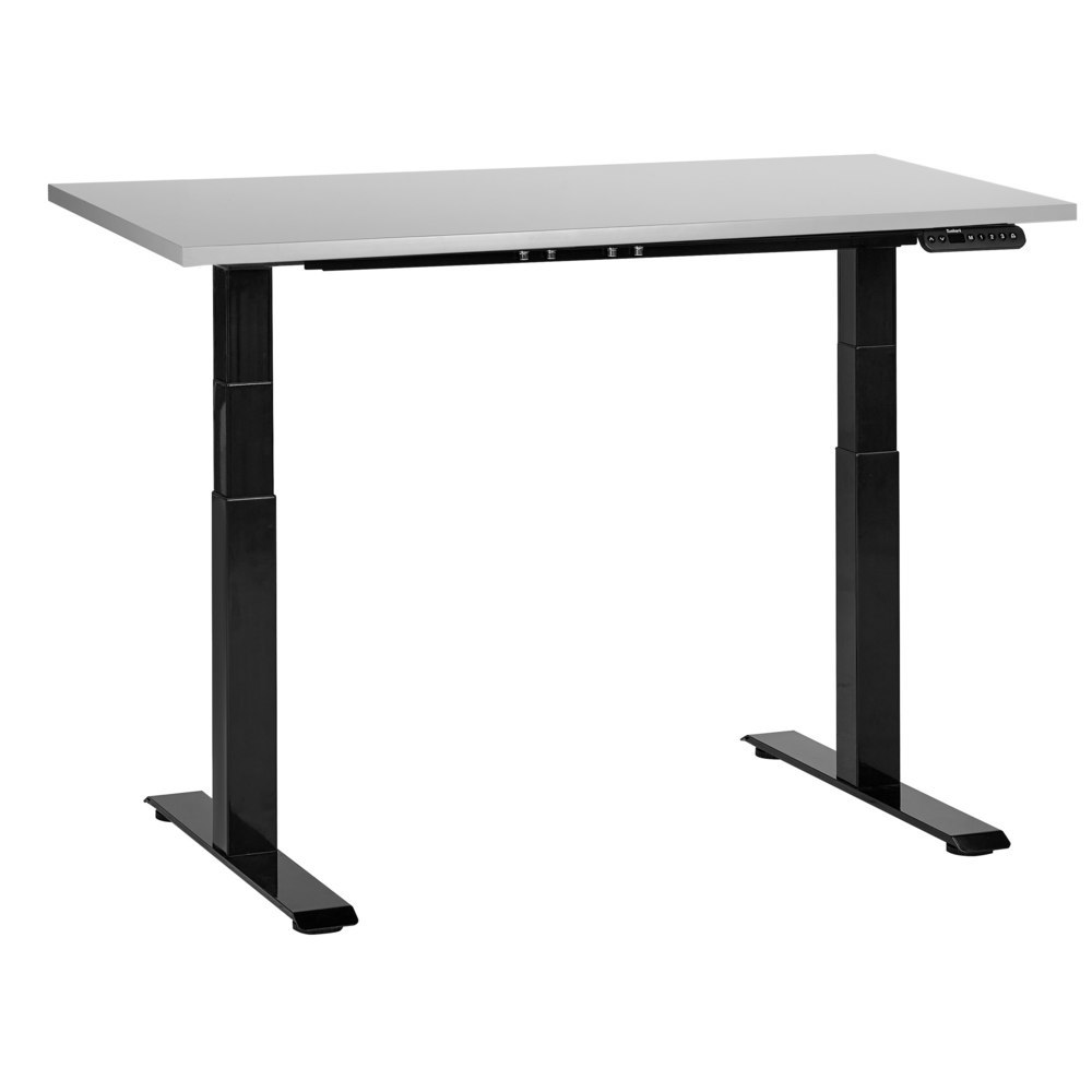 Biurko regulowane elektrycznie 120 x 72 cm szaro-czarne DESTINES