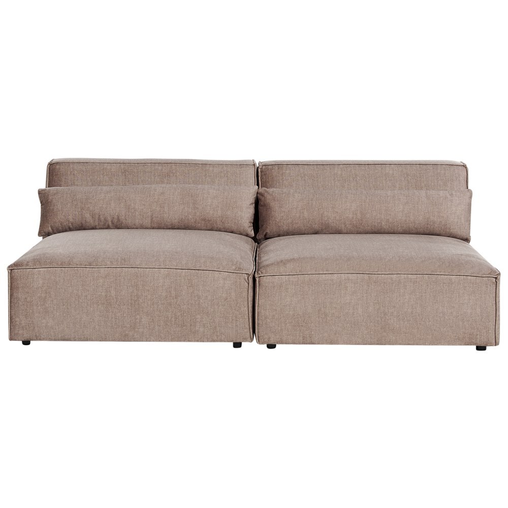 Sofa modułowa 2-osobowa bez podłokietników brązowa HELLNAR