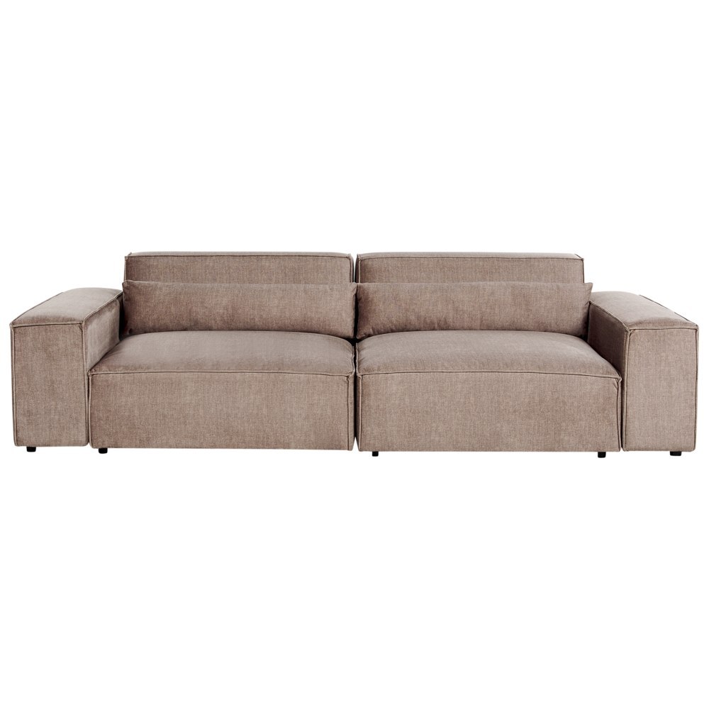 Sofa modułowa 2-osobowa brązowa
