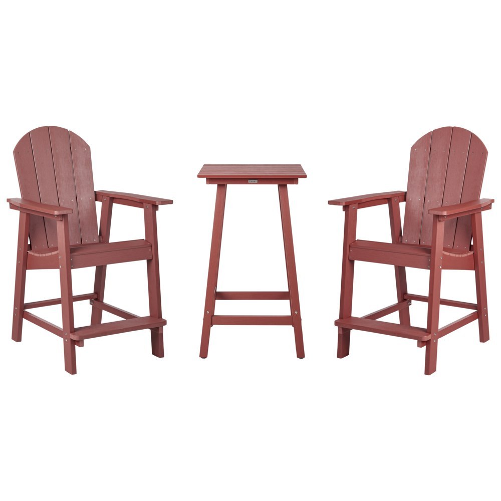 Zestaw mebli balkonowych ADIRONDACK Czerwony