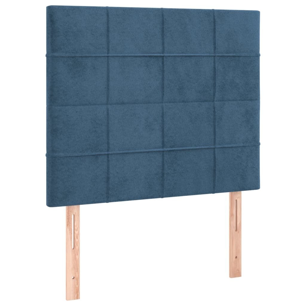 Zagłówek do łóżka z LED ciemnoniebieski, 90x5x118/128 cm Lumarko! Lumarko!