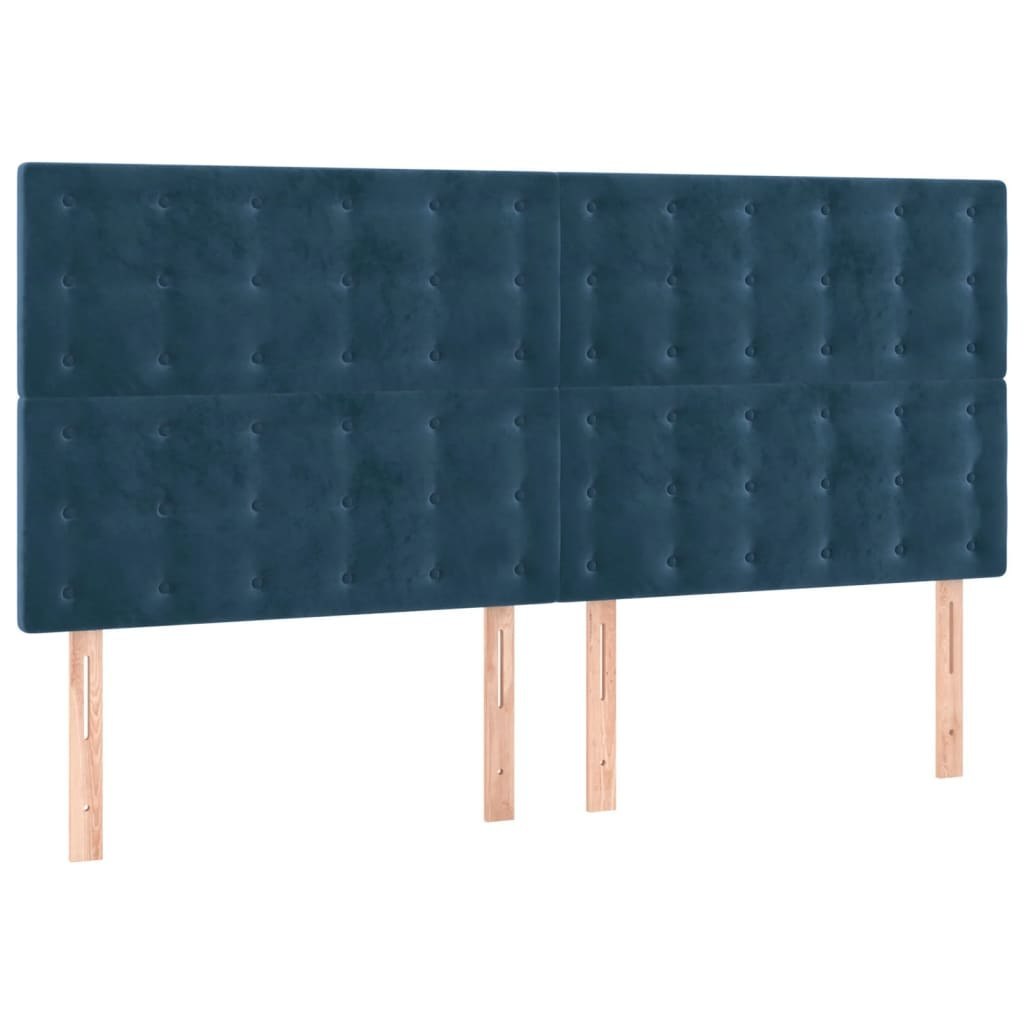 Zagłówek do łóżka z LED, ciemnoniebieski, 160x5x118/128 cm Lumarko! Lumarko!