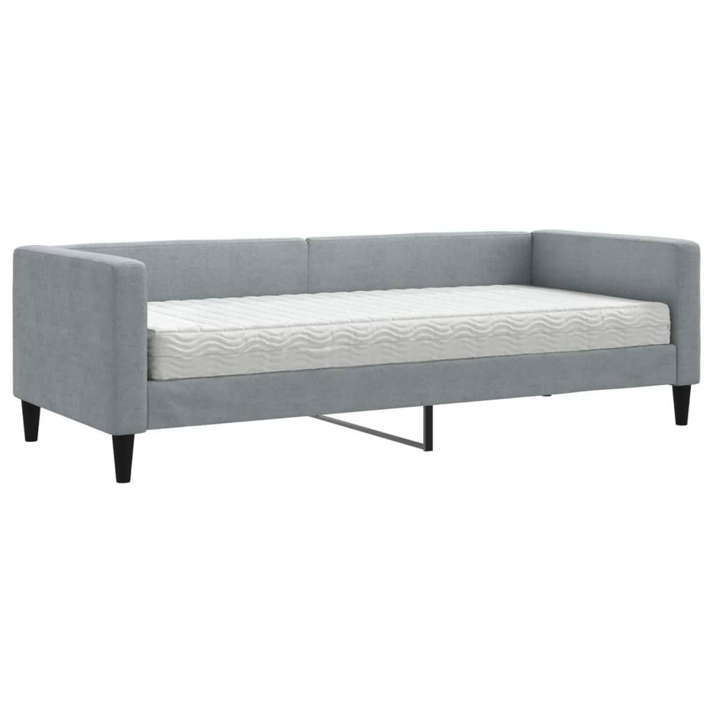 Sofa z materacem do spania, jasnoszara, 80x200 cm, tkanina Lumarko! Lumarko!