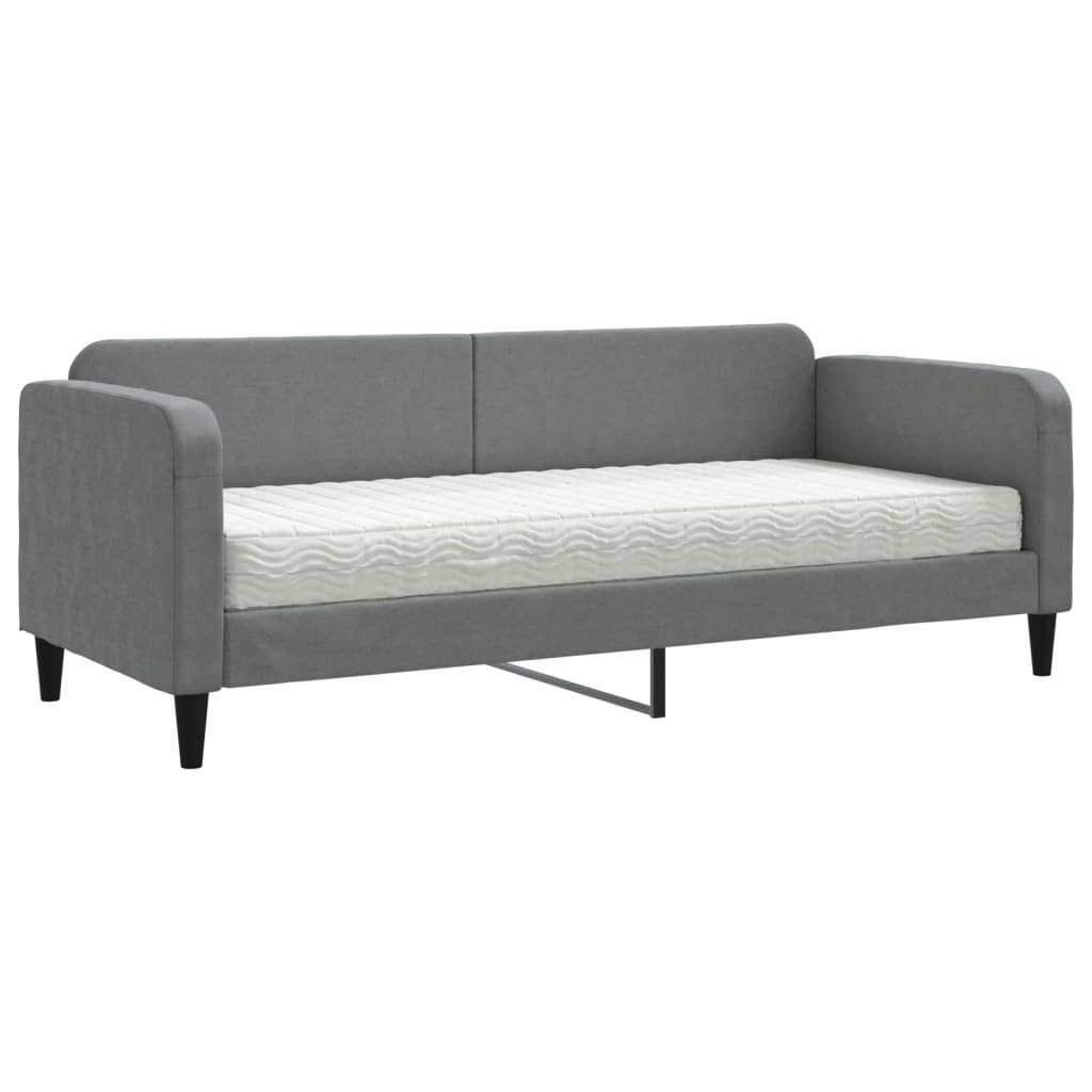 Sofa z materacem do spania, ciemnoszara, 80x200 cm, tkanina Lumarko! Lumarko!