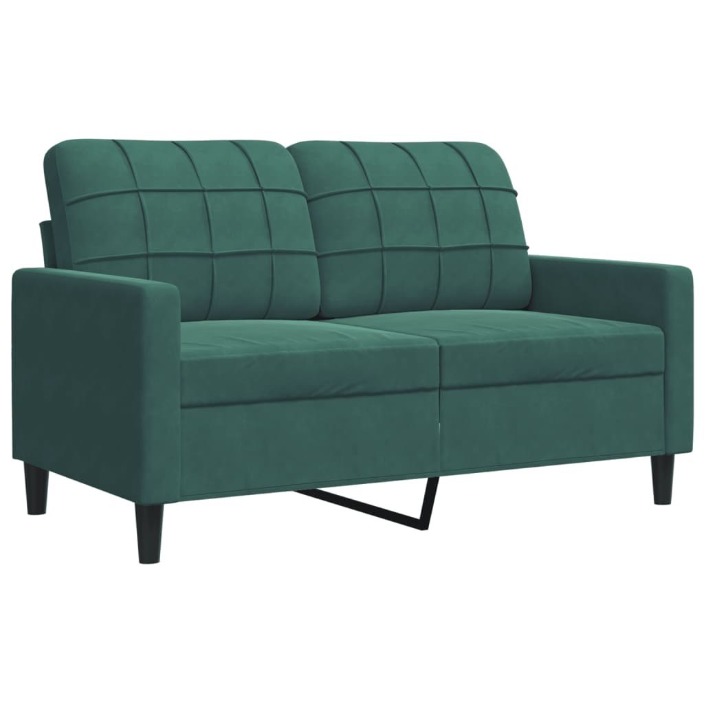 Sofa 2-osobowa, ciemnozielona, 120 cm, tapicerowana aksamitem Lumarko! Lumarko!