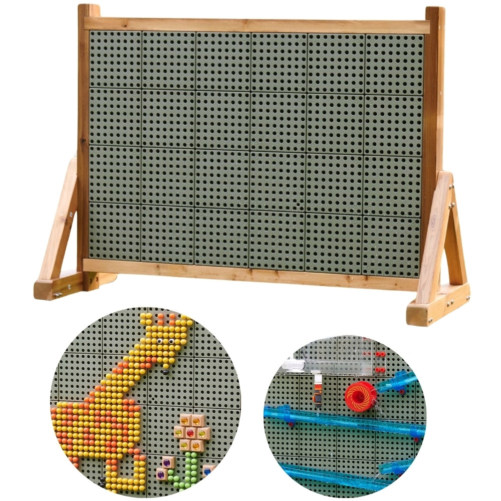 MASTERKIDZ Drewniana Ściana Tablica XXL Naukowa Kreatywna STEM WALL Outdoor