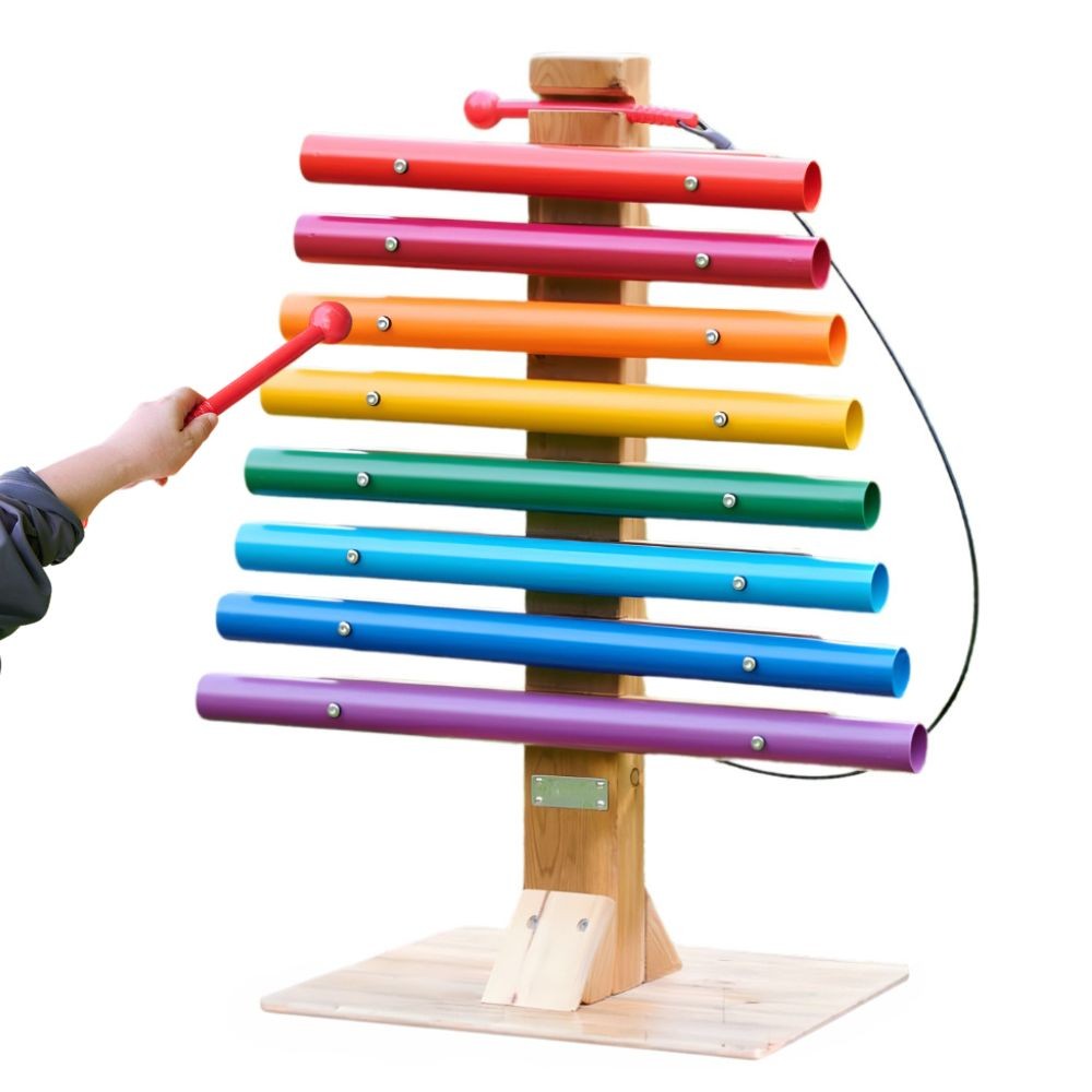 MASTERKIDZ Tęczowa Wieża Muzyczna Dzwonki Rurowe Cymbałki