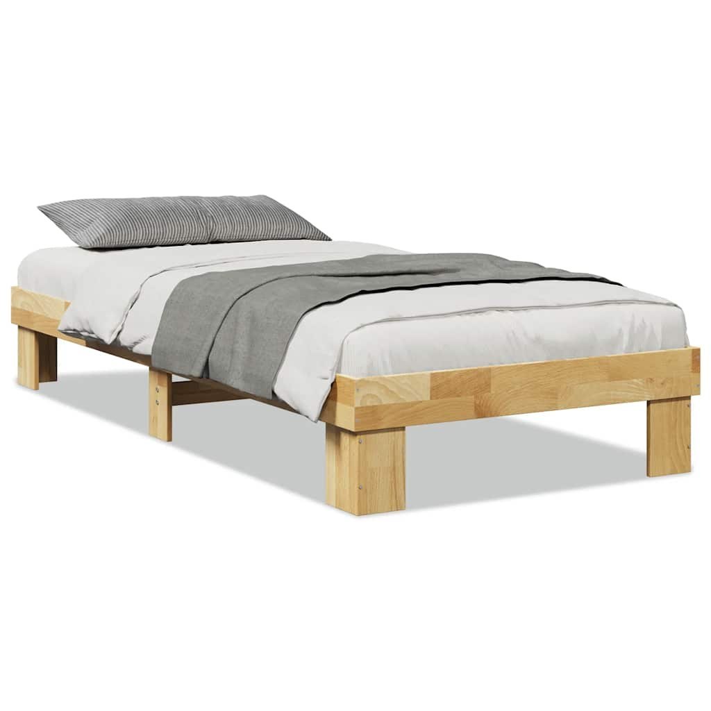 Rama łóżka bez materaca 75x190 cm lite drewno dąb Lumarko! Lumarko!