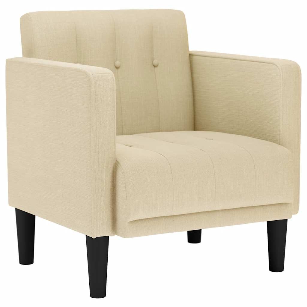 Sofa Fotel z Podłokietnikami Kremowy 53 cm Tkanina Lumarko! Lumarko!
