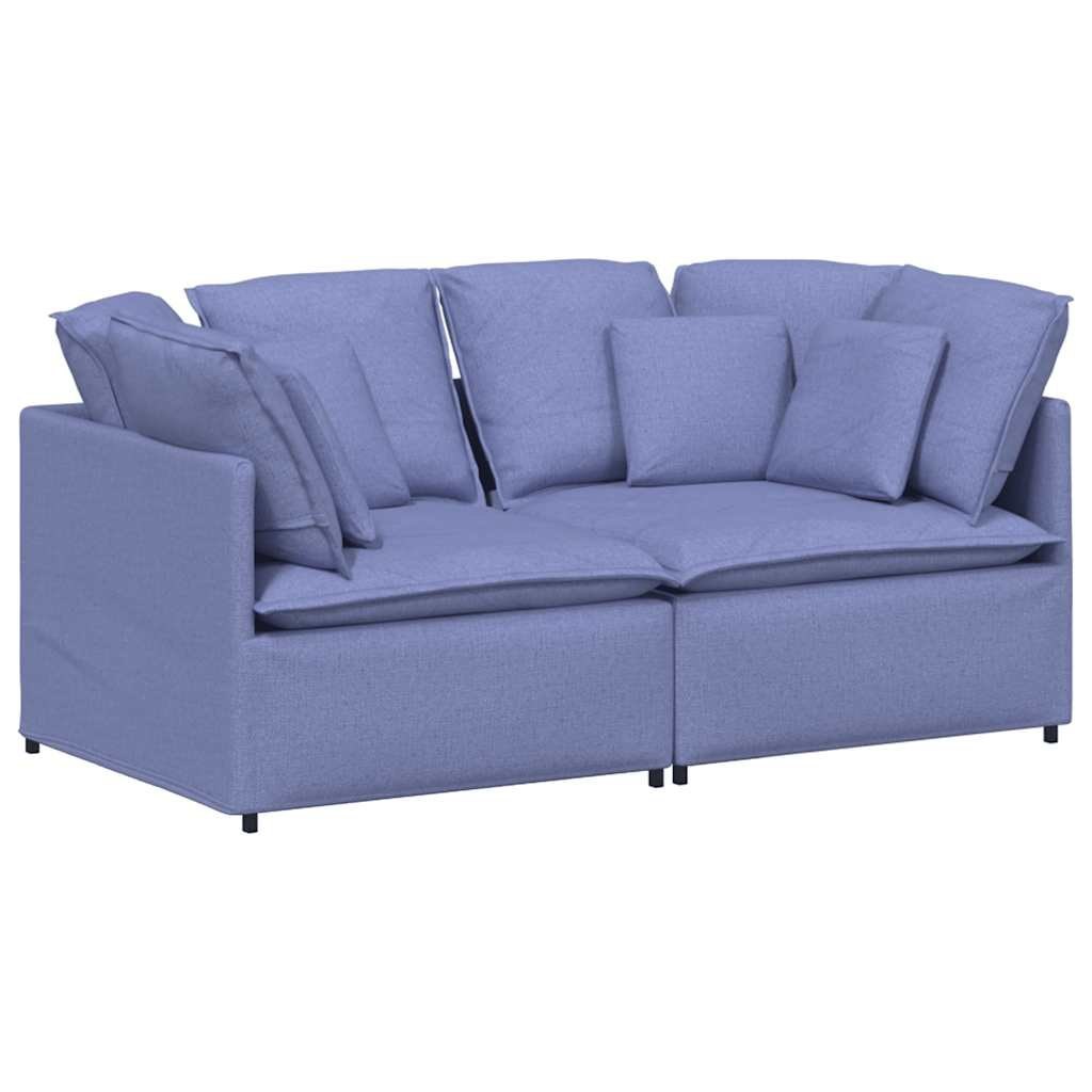 Sofa modułowa z poduszkami Tkanina Jeans Niebieski Lumarko! Lumarko!