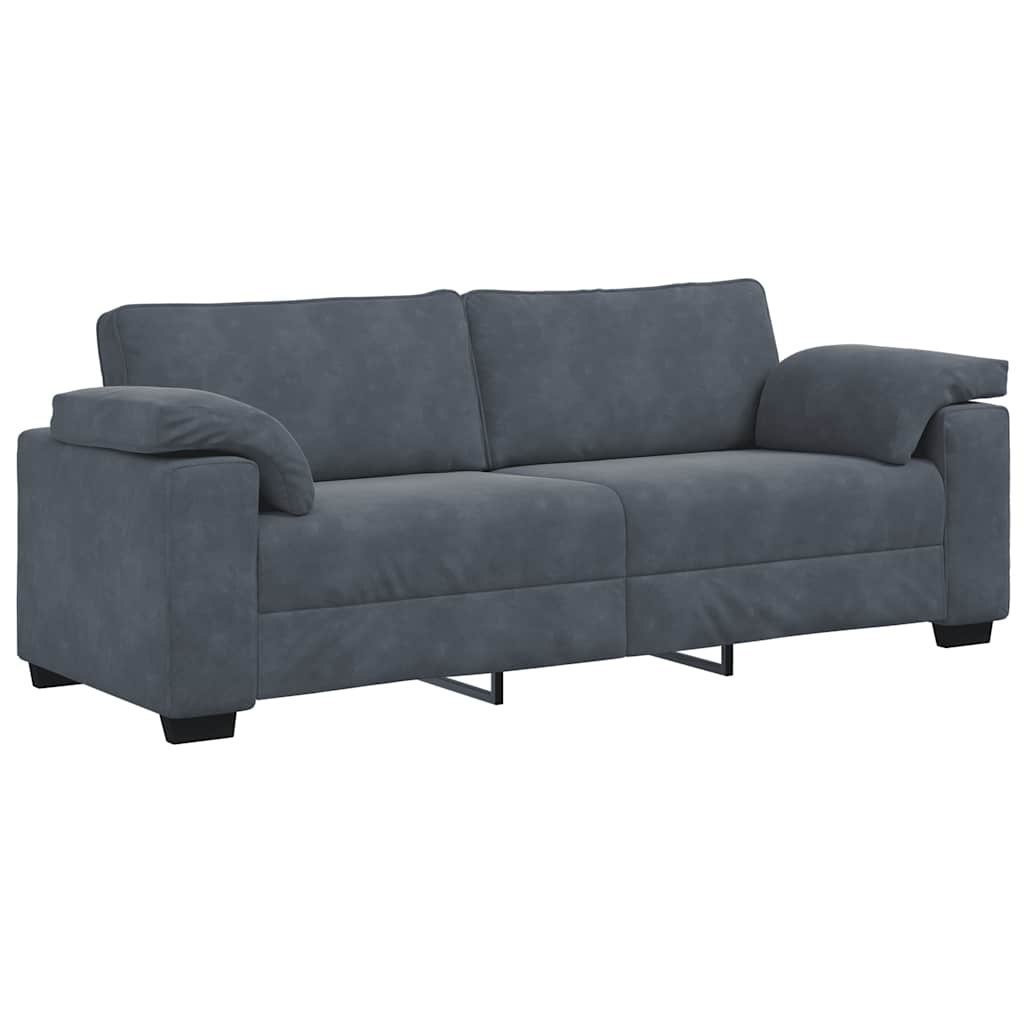 Sofa 3-osobowa, ciemnoszara, 178 cm, obita aksamitem Lumarko! Lumarko!
